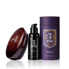 Luxury Beard Brush + Oil Combo