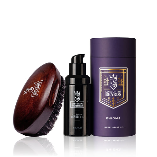 Luxury Beard Brush + Oil Combo
